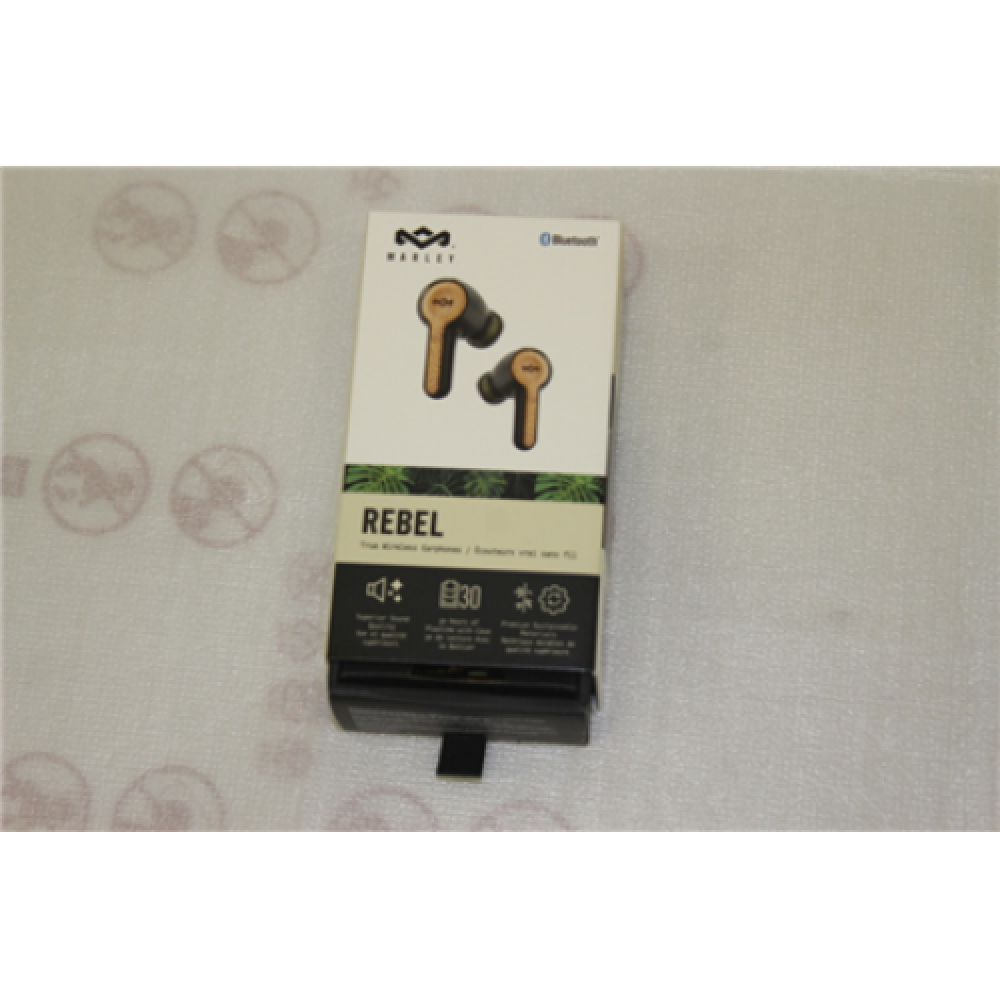 SALE OUT. Marley Rebel True Earbuds, In-Ear, Wireless, Signature Black Marley Rebel True Earbuds Built-in microphone, USED AS DEMO, In-ear, Bluetooth, Wireless, Signature Black