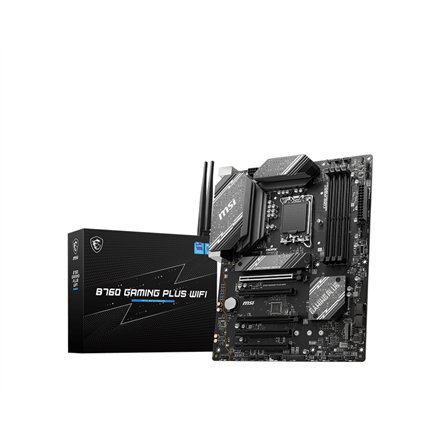 MSI , B760 GAMING PLUS WIFI , Processor family Intel , Processor socket LGA1700 , DDR5 , Memory slots 4 , Supported hard disk drive interfaces SATA, M.2 , Number of SATA connectors 4 , Chipset Intel B760 , ATX