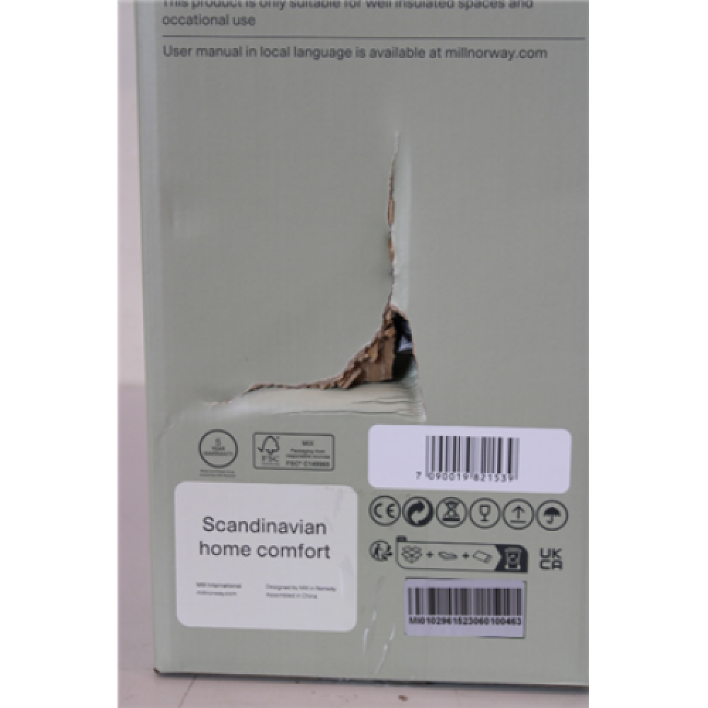 SALE OUT. Mill AB-H1500DN 1500W Oil Filled Radiator, White Mill DAMAGED PACKAGING