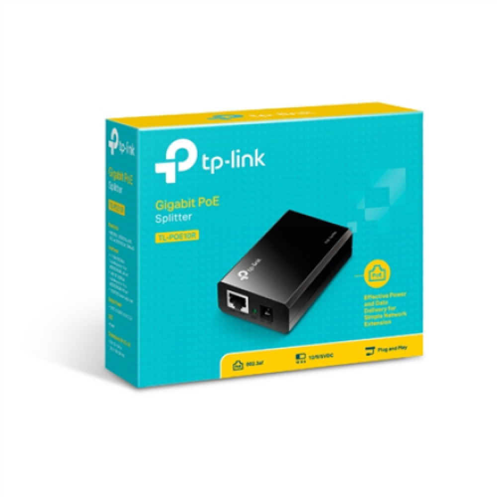 TP-LINK , PoE Splitter , TL-PoE10R , Ethernet LAN (RJ-45) ports 2x10/100/1000