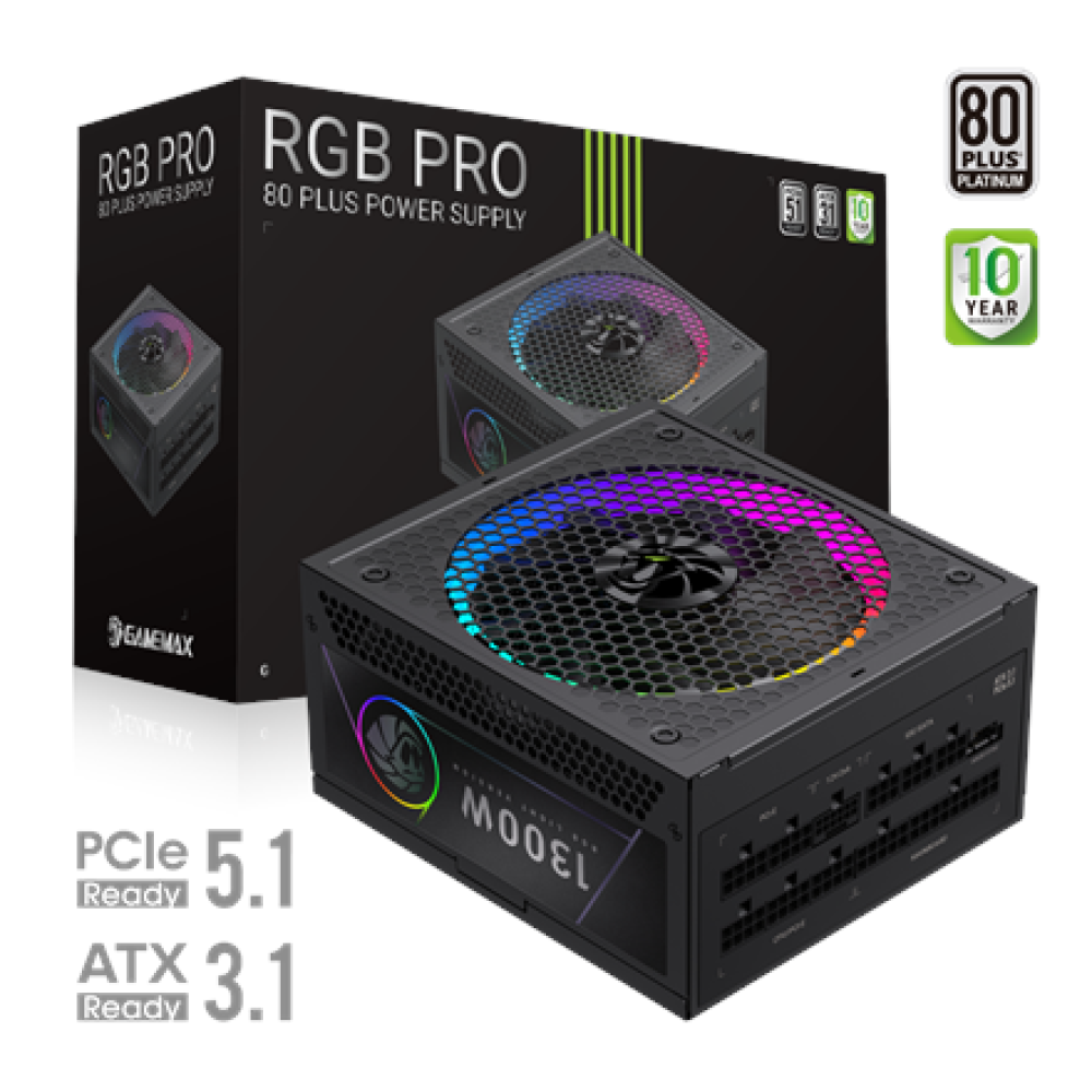Gamemax PSU , RGB PRO 1300P , 1300 W , Platinum , Full Modular