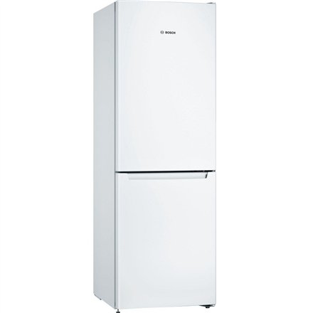 Bosch , Serie 2 Refrigerator , KGN33NWEB , Energy efficiency class E , Free standing , Combi , Height 176 cm , No Frost system , Fridge net capacity 193 L , Freezer net capacity 89 L , 42 dB , White