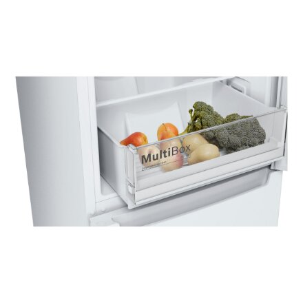 Bosch , Serie 2 Refrigerator , KGN33NWEB , Energy efficiency class E , Free standing , Combi , Height 176 cm , No Frost system , Fridge net capacity 193 L , Freezer net capacity 89 L , 42 dB , White