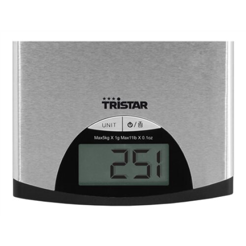 Tristar , Kitchen scale , KW-2435 , Maximum weight (capacity) 5 kg , Metallic