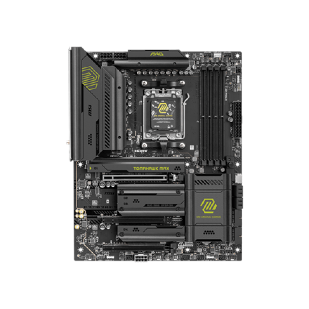 MSI MAG B850 TOMAHAWK MAX WIFI , Processor family AMD , Processor socket AM5 , DDR5 , Supported hard disk drive interfaces SATA, M.2 , Number of SATA connectors 4