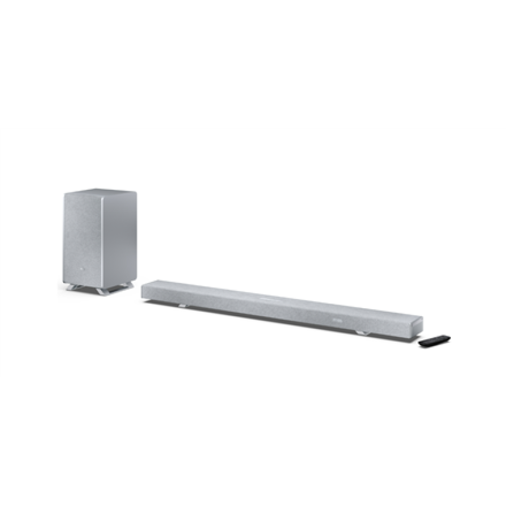 Sharp , 5.1.2 Dolby Atmos/DTS:X Soundbar with Wireless Subwoofer , HT-SBW55121(SL) , 650 W , Bluetooth , Silver , Wireless connection