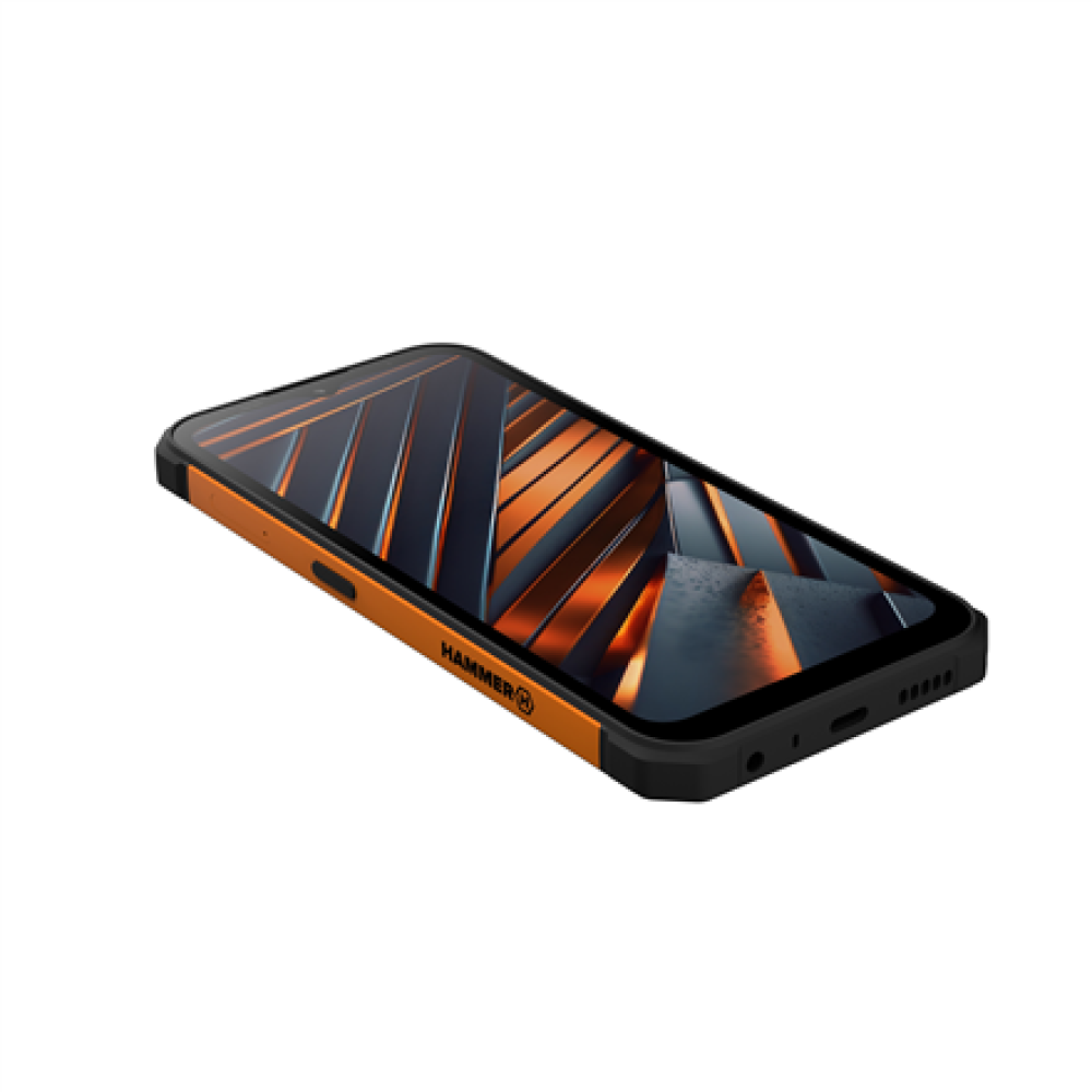 Hammer Iron , Va , Orange-black , 6.56 , IPS , 720 x 1612 pixels , Mediatek , G36 , Internal RAM 4 GB , 64 GB , microSD , Dual SIM , Nano SIM , 3G , 4G , Main camera resolution 13 MP , Secondary camera resolution 5 MP , Android , 14 , 6500 mAh