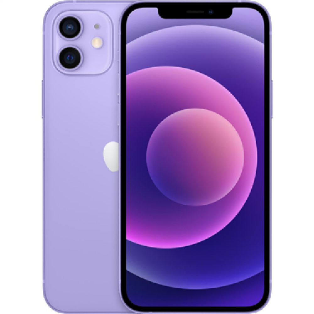 Apple , iPhone 12 , Purple , 6.1 , Super Retina XDR OLED , Apple , A14 Bionic , Internal RAM 4 GB , 128 GB , Dual SIM , Nano-SIM , 3G , 4G , 5G , Main camera 12+12 MP , Secondary camera 12 MP , iOS , 14.1 , 2815 mAh