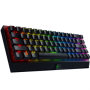 Razer , BlackWidow V3 Mini HyperSpeed , Mechanical Gaming Keyboard , Wireless , RGB LED light , US , Bluetooth , Black , Green Switch , Wireless connection