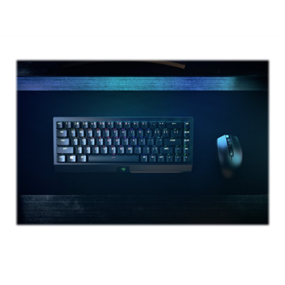 Razer , BlackWidow V3 Mini HyperSpeed , Mechanical Gaming Keyboard , Wireless , RGB LED light , US , Bluetooth , Black , Green Switch , Wireless connection