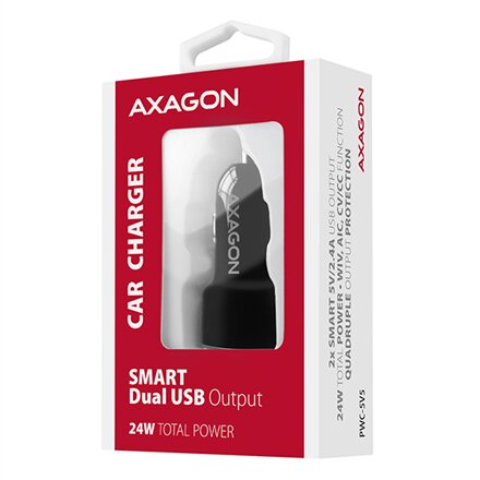 AXAGON Dual car charger, 24W , PWC-5V5