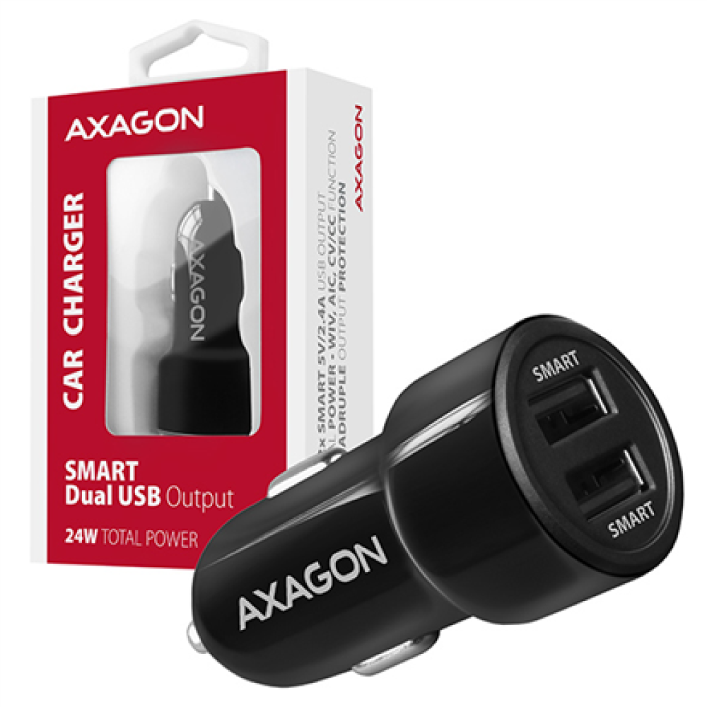 AXAGON Dual car charger, 24W , PWC-5V5