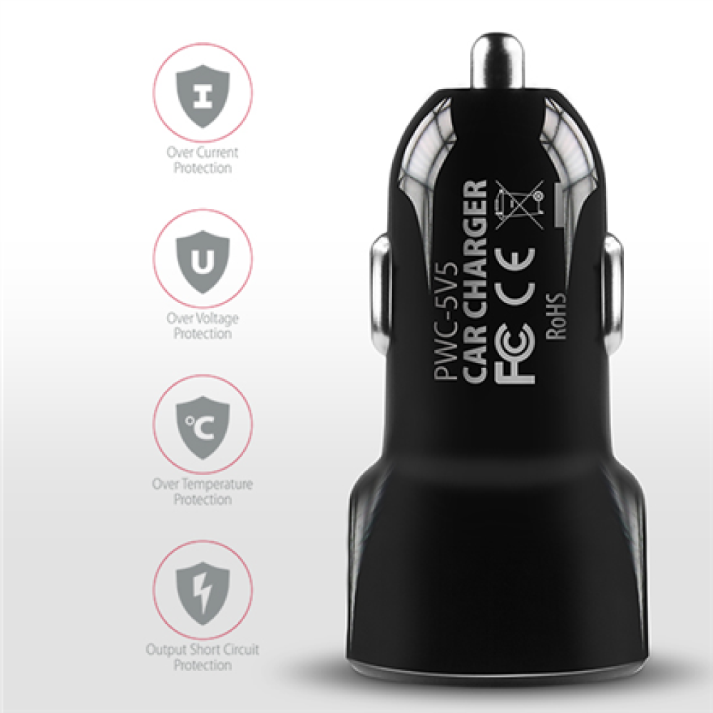 AXAGON Dual car charger, 24W , PWC-5V5
