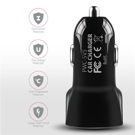 AXAGON Dual car charger, 24W , PWC-5V5