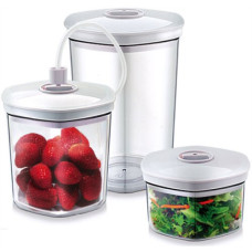 Caso , Vacuum Canister Set , 01260 , 3 canisters , White/Transparent