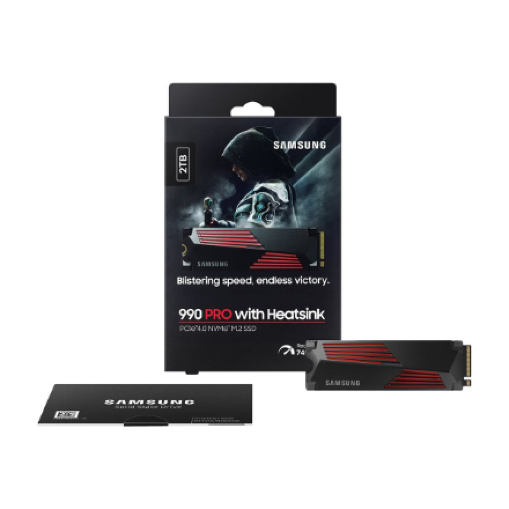 Samsung , 990 PRO with Heatsink , 2000 GB , SSD form factor M.2 2280 , Solid-state drive interface M.2 NVMe , Read speed 7450 MB/s , Write speed 6900 MB/s