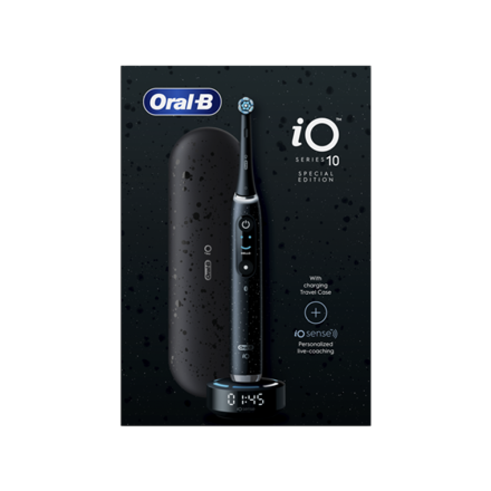 Oral-B Electric Toothbrush , iO10 Series , Rechargeable , For adults , Number of brush heads included 1 , Number of teeth brushing modes 7 , Cosmic Black Booster