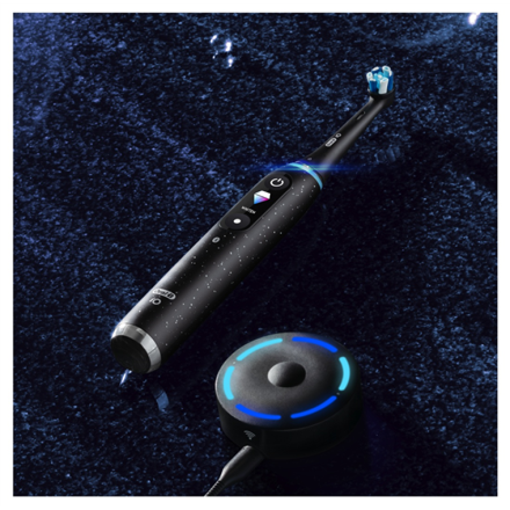 Oral-B Electric Toothbrush , iO10 Series , Rechargeable , For adults , Number of brush heads included 1 , Number of teeth brushing modes 7 , Cosmic Black Booster