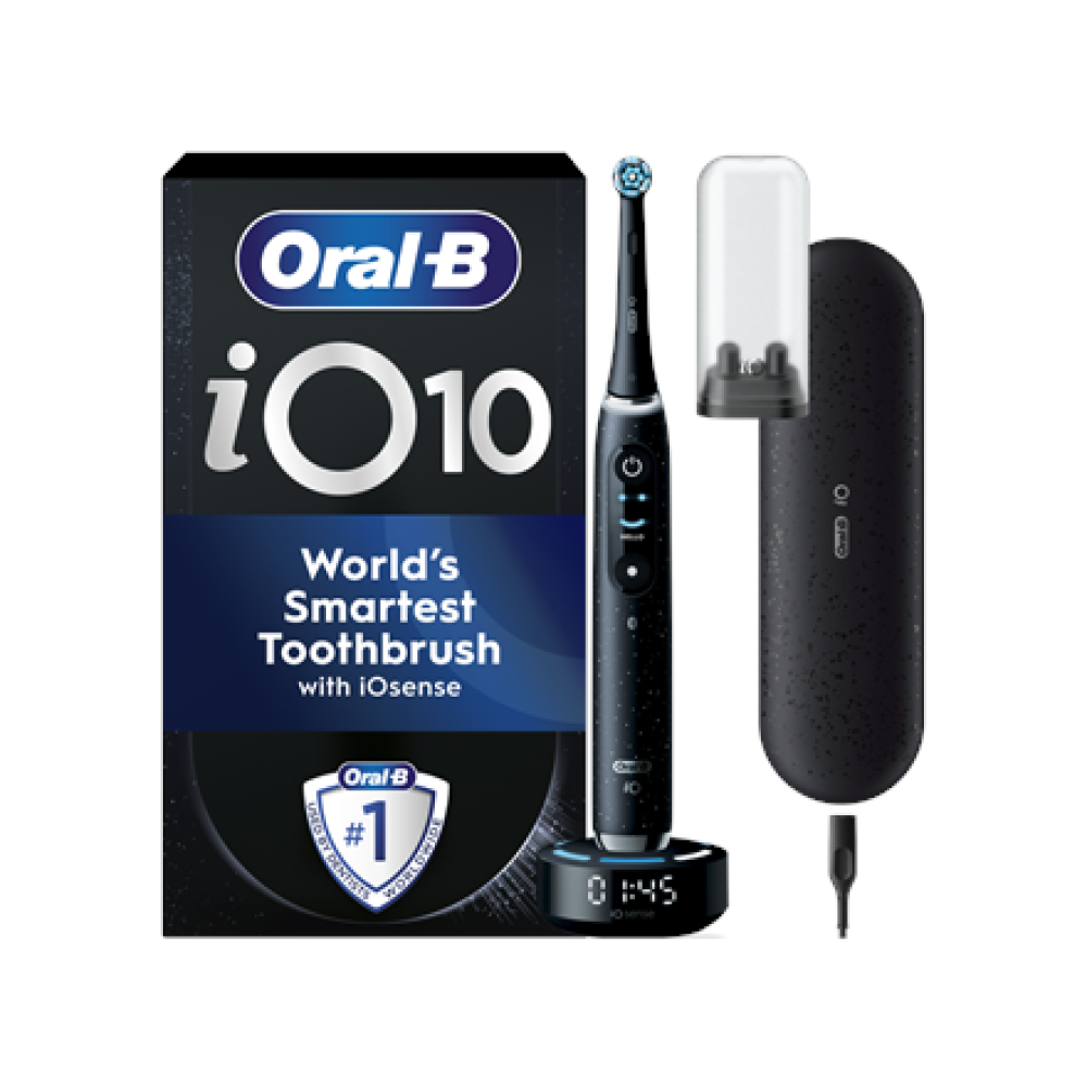 Oral-B Electric Toothbrush , iO10 Series , Rechargeable , For adults , Number of brush heads included 1 , Number of teeth brushing modes 7 , Cosmic Black Booster