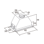 CATA , Hood , GCX 53 SD , Canopy , Energy efficiency class A , Width 53 cm , 750 m³/h , Touch Control , LED , Stainless steel/Gray glass