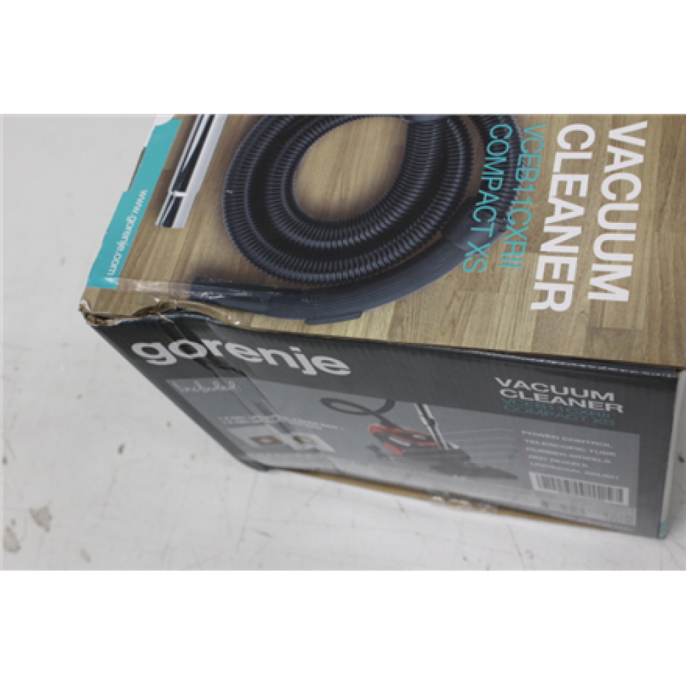 SALE OUT. Gorenje VCEB11CXRII Vacuum Cleaner, Bagged, Power 800 W, Dust Container 2 L, Working Radius 15 m, Red , Gorenje Vacuum cleaner , VCEB11CXRII , Bagged , Power 800 W , Dust capacity 2 L , Red , DAMAGED PACKAGING
