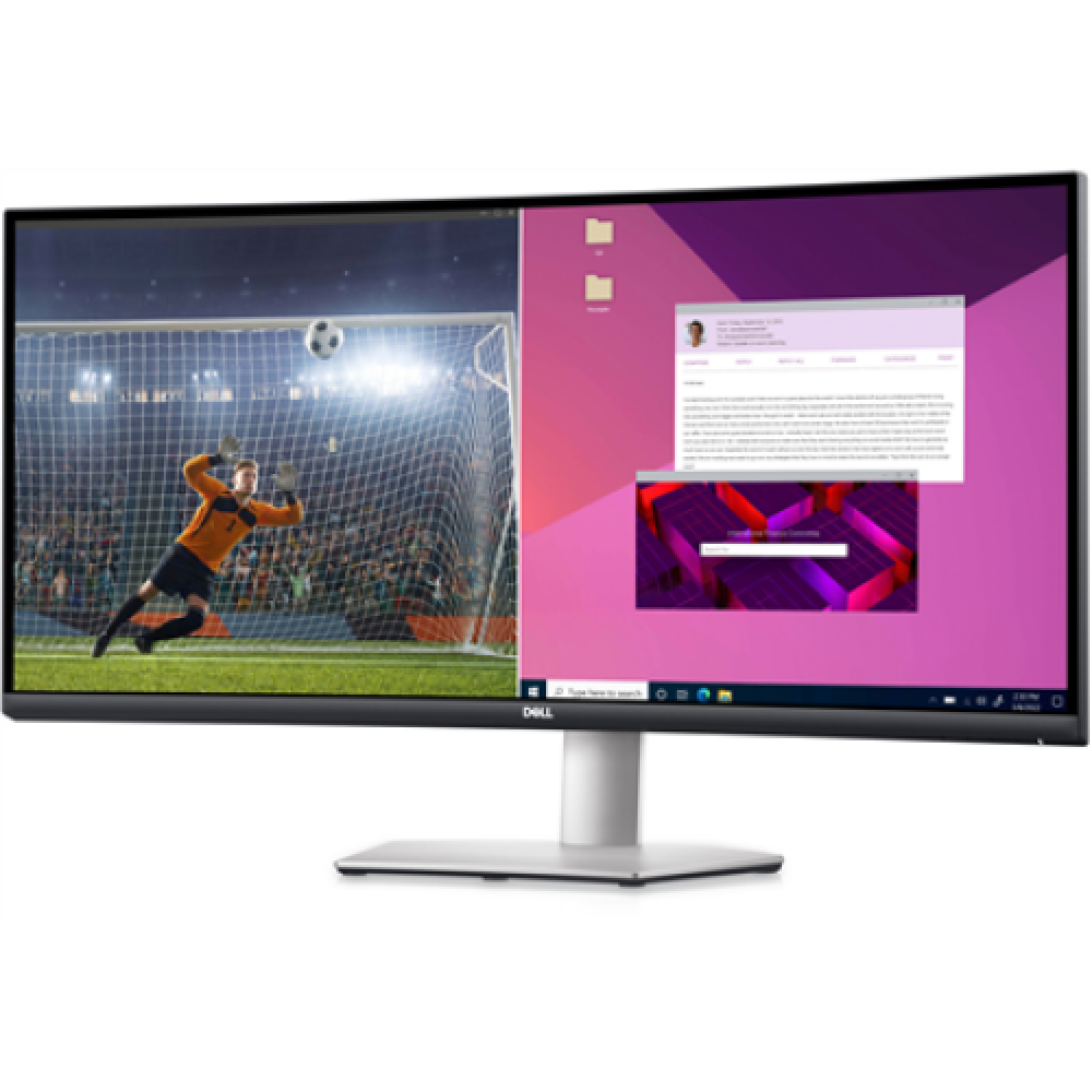 Dell , Curved USB-C Monitor , S3423DWC , 34 , VA , WQHD , 3440 x 1440 , 21:9 , Warranty 36 month(s) , 4 ms , 300 cd/m² , White , HDMI ports quantity 2 , 100 Hz