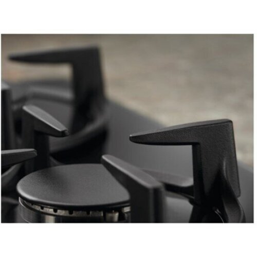 Electrolux Hob EGG6407K Gas on glass Number of burners/cooking zones 4 Rotary knobs Black