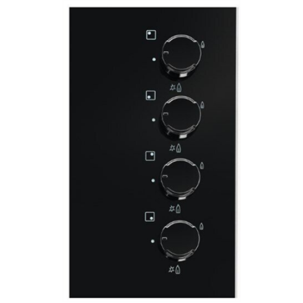 Electrolux Hob EGG6407K Gas on glass Number of burners/cooking zones 4 Rotary knobs Black