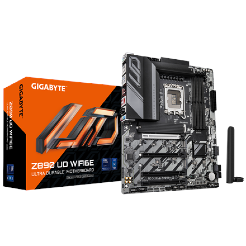 Gigabyte Z890 UD WIFI6E , Processor family Intel , Processor socket LGA1851 , DDR5 , Supported hard disk drive interfaces M.2, SATA , Number of SATA connectors 4