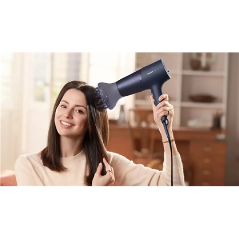 Philips , Hair Dryer , BHD510/00 , 2300 W , Number of temperature settings 3 , Ionic function , Diffuser nozzle , Blue/Metal