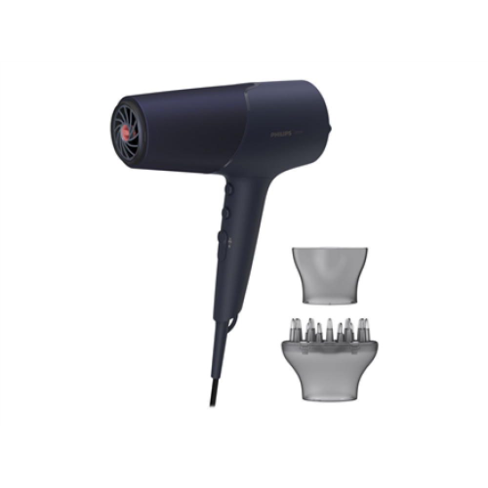 Philips , Hair Dryer , BHD510/00 , 2300 W , Number of temperature settings 3 , Ionic function , Diffuser nozzle , Blue/Metal