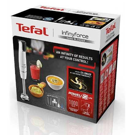 TEFAL , Blender , HB9441 InfintyForce , Hand Blender , 1000 W , Ice crushing , White , 1