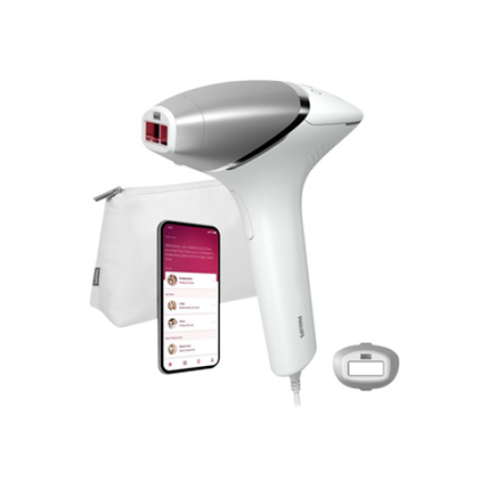 Philips Lumea IPL 8000 Series Hair Removal Device with SenseIQ , BRI940/00 , Bulb lifetime (flashes) 450.000 , Number of power levels 5 , White/Silver