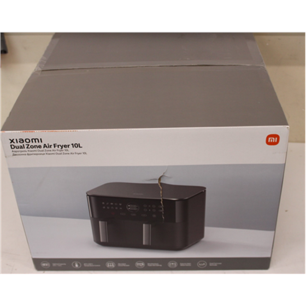 SALE OUT. Xiaomi Dual Zone Air Fryer 10L EU , Xiaomi Dual Zone Air Fryer EU , Power 2700 W , Capacity 10 L , Black , DAMAGED PACKAGING, DENT ON GRILL GRATE