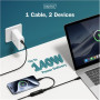 Digitus , USB-C 2in1 charging cable, 140W , AK-300170-018-S