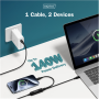 Digitus USB-C 2in1 charging cable, 140W , AK-300170-018-S
