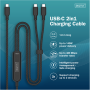 Digitus USB-C 2in1 charging cable, 140W , AK-300170-018-S