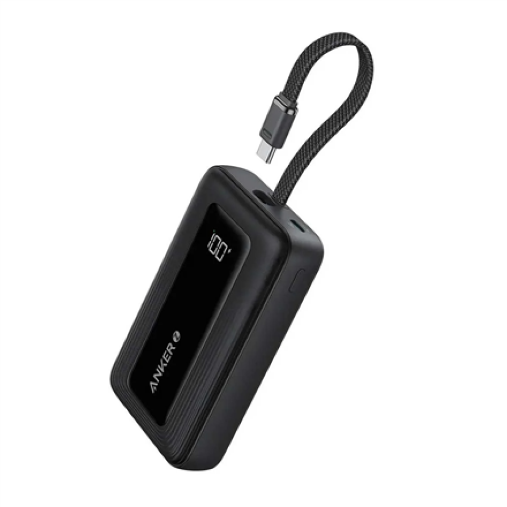 Anker , Power Bank with Built-In USB-C Cable , A1689H11 , 20000 mAh , 30W Output , Black