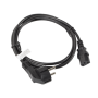 Lanberg , CEE 7/7 to IEC 320 C13 Power Cord , CA-C13C-10CC-0018-BK
