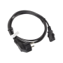 Lanberg , CEE 7/7 to IEC 320 C13 Power Cord , CA-C13C-10CC-0018-BK
