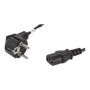 Lanberg , CEE 7/7 to IEC 320 C13 Power Cord , CA-C13C-10CC-0018-BK