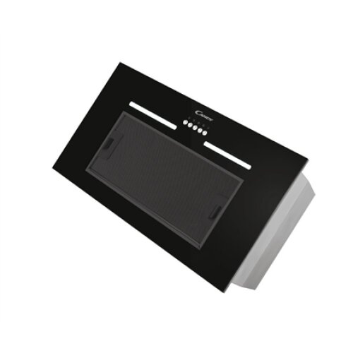 Candy , Hood , CPY5MBG , Canopy , Energy efficiency class C , Width 52 cm , 298 m³/h , Mechanical control , LED , Black Glass