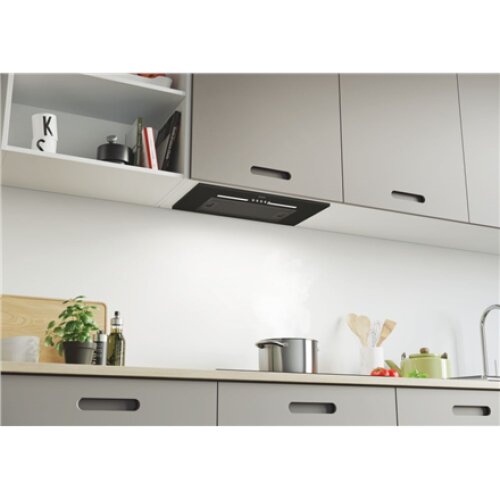 Candy , Hood , CPY5MBG , Canopy , Energy efficiency class C , Width 52 cm , 298 m³/h , Mechanical control , LED , Black Glass
