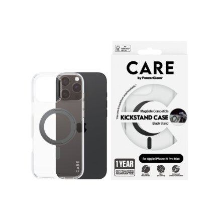 CARE Back cover , Apple , iPhone 16 Pro Max , Recycled plastic , Transparent