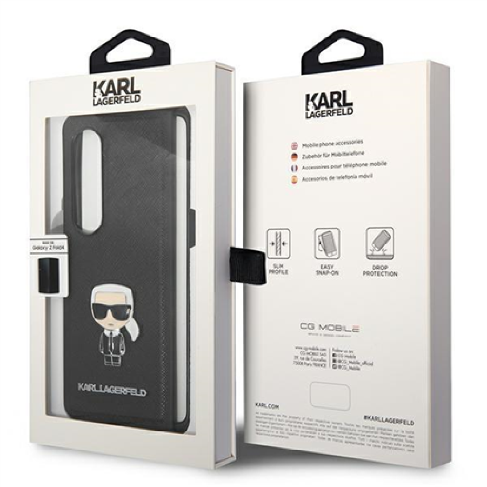 Samsung Galaxy Z Fold 4 (SM-F936) Karl Lagerfeld Case Cover, Black , Karl Lagerfeld
