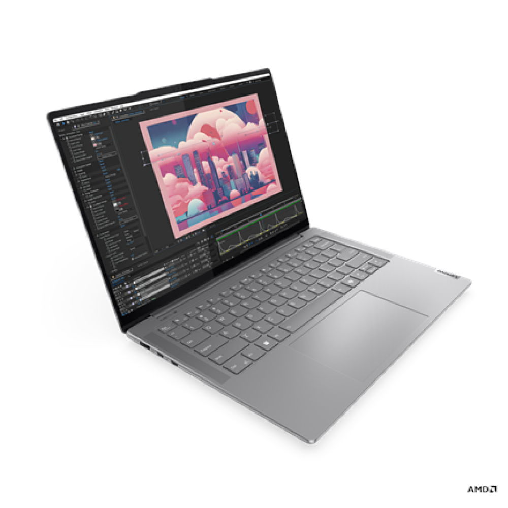 Lenovo Yoga Pro 7 14AHP9 , Luna Grey , 14.5 , IPS , 2.5K , 2560 x 1600 pixels , Anti-glare , AMD Ryzen 7 , 8845HS , 16 GB , Soldered LPDDR5x , Solid-state drive capacity 1000 GB , NVIDIA GeForce RTX 3050 , GDDR6 , 6 GB , Windows 11 Home , 802.11ax , Bluet