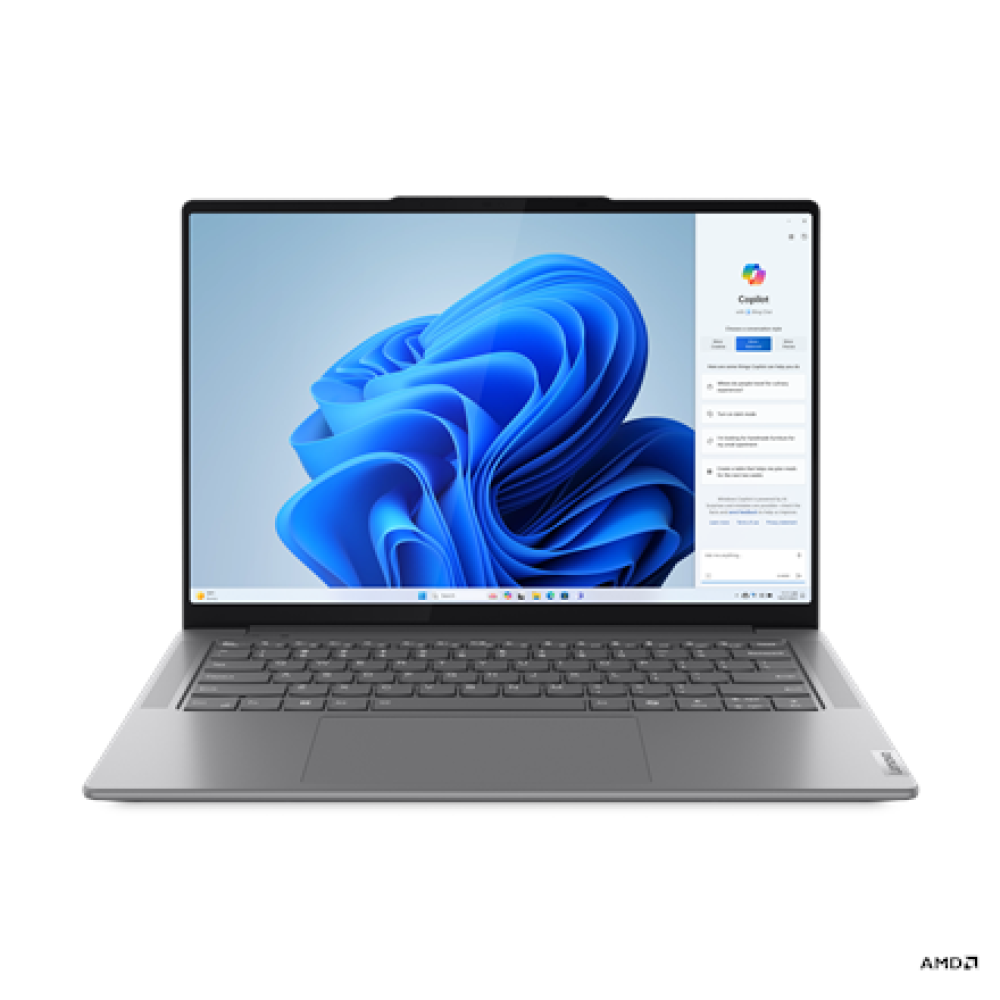 Lenovo Yoga Pro 7 14AHP9 , Luna Grey , 14.5 , IPS , 2.5K , 2560 x 1600 pixels , Anti-glare , AMD Ryzen 7 , 8845HS , 16 GB , Soldered LPDDR5x , Solid-state drive capacity 1000 GB , NVIDIA GeForce RTX 3050 , GDDR6 , 6 GB , Windows 11 Home , 802.11ax , Bluet