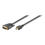 Goobay , DVI-D/HDMI cable, gold-plated , DVI-D male Single-Link (18+1 pin) , HDMI male (type A) , HDMI to DVI-D , 1.5 m