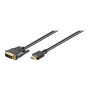 Goobay , Black , DVI-D male Single-Link (18+1 pin) , HDMI male (type A) , HDMI to DVI-D , 1.5 m