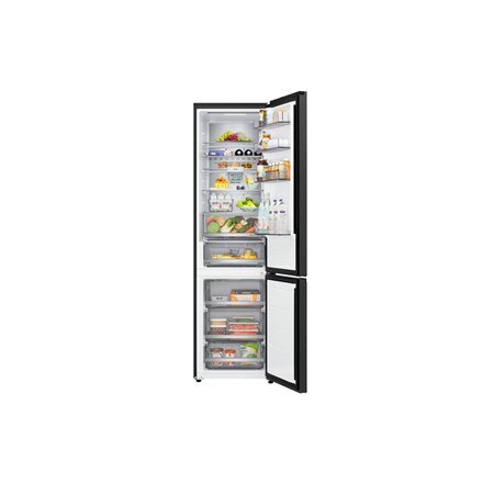 LG Refrigerator , GBBS726CEV , Energy efficiency class C , Free standing , Combi , Height 203 cm , Fridge net capacity 262 L , No Frost system , Freezer net capacity 113 L , Display , 34 dB , Essence Black Steel